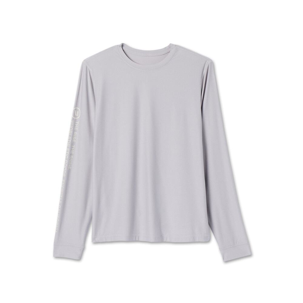 Vuori 'Uluwatu 23 Water' Long Sleeve Gray Tee Size M